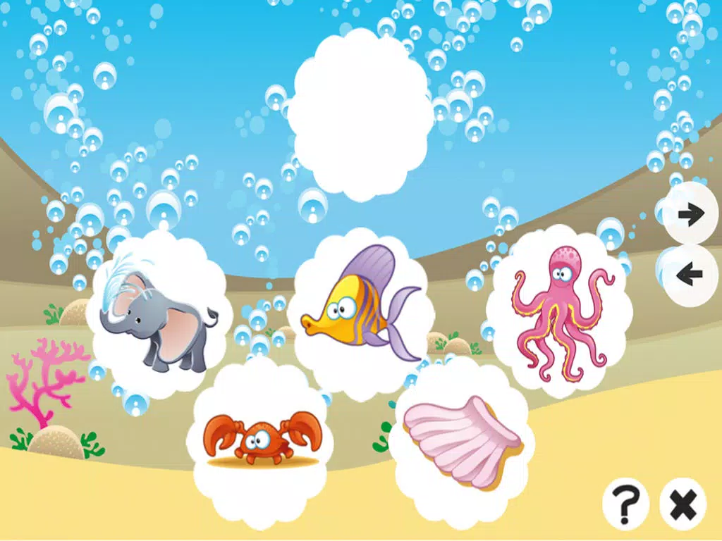 A Find the Mistake Ocean Game for Children: Learn and Play with Water Animals iPad Screenshots