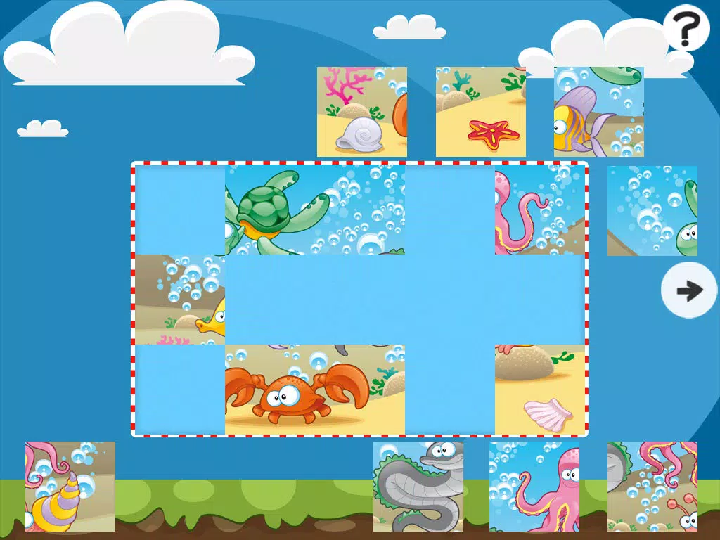 An Ocean Jigsaw Puzzle for Pre-School Children with Animals of the Sea iPad Screenshots