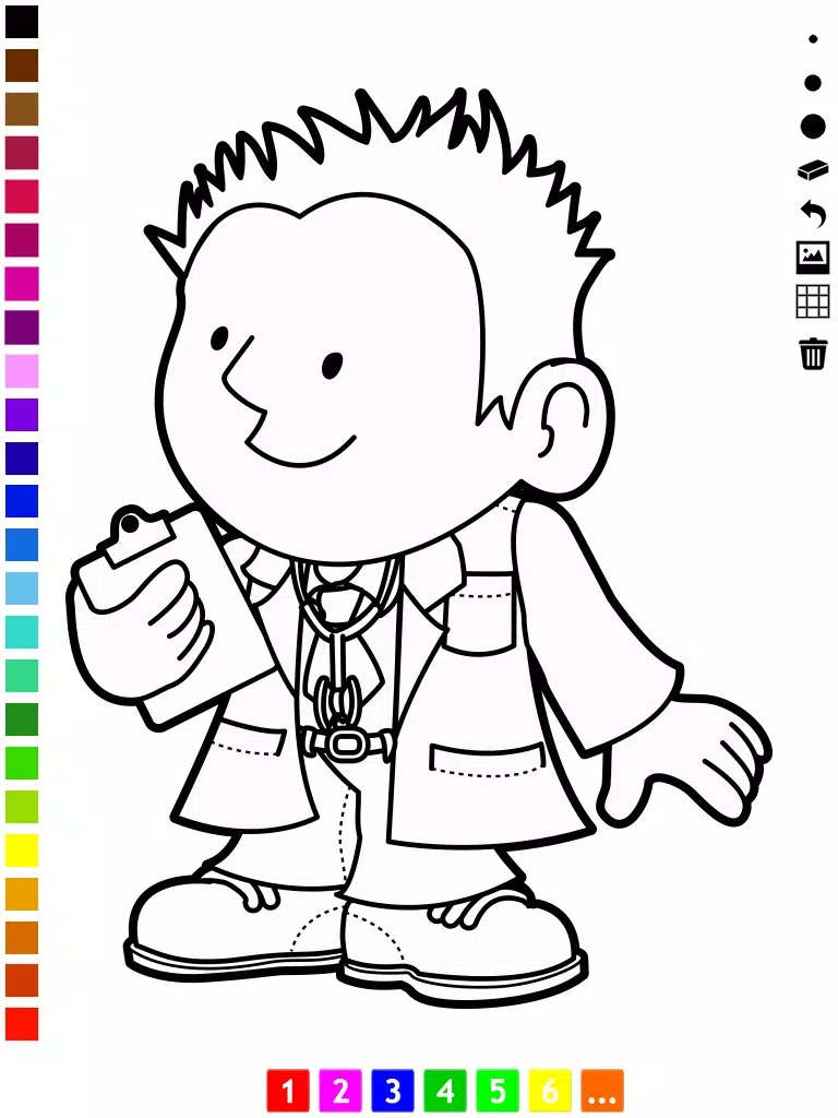 A Coloring Book of Occupations for Children: Learn to draw and color your dream job iPad Screenshots