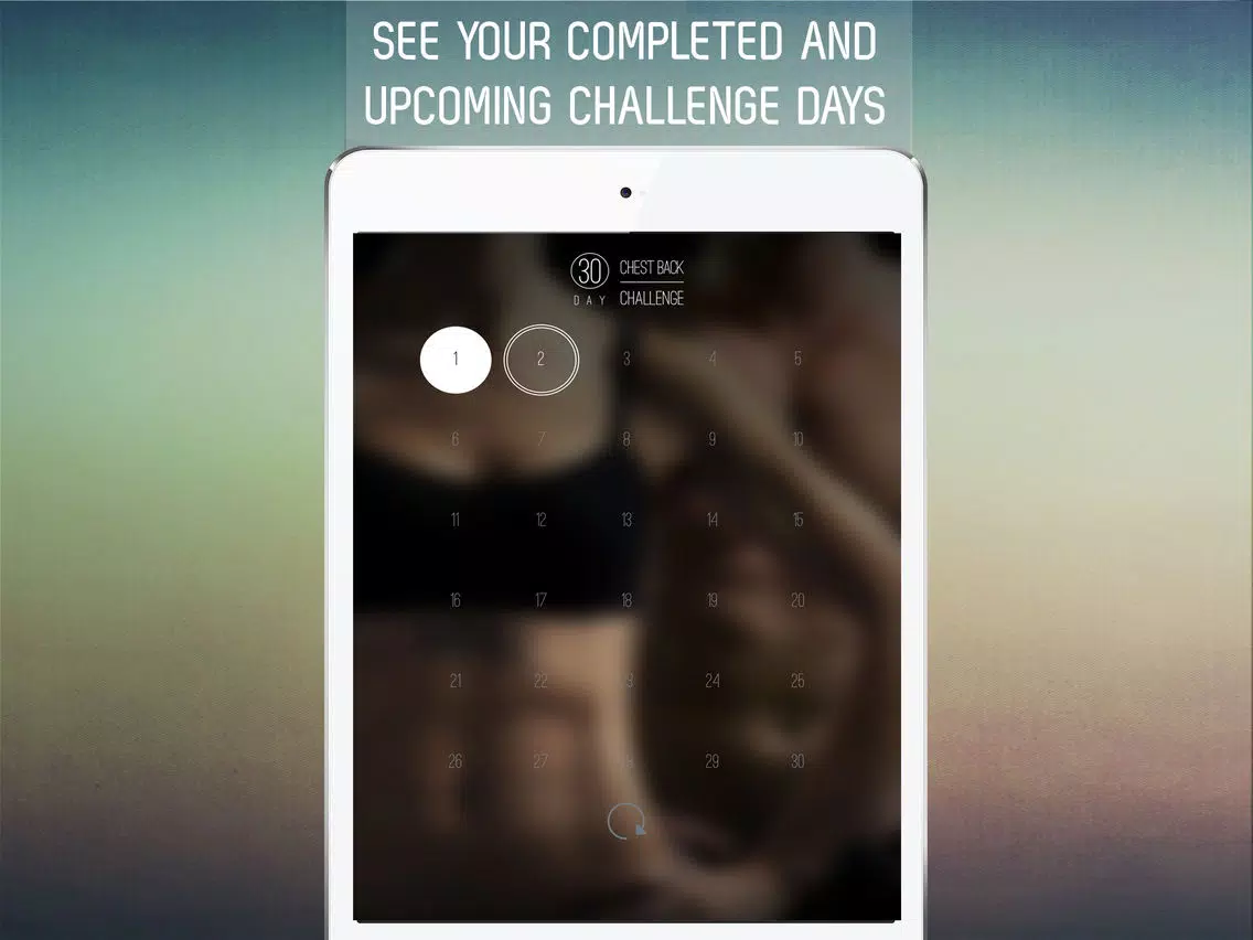 30 Day Chest and Back Challenge for Upper Body Workout iPad Screenshots