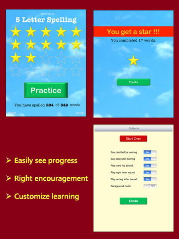 5 Letter Spelling FREE iPad Screenshots