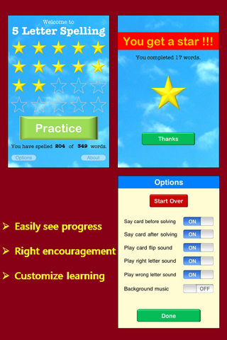 5 Letter Spelling FREE Screenshots