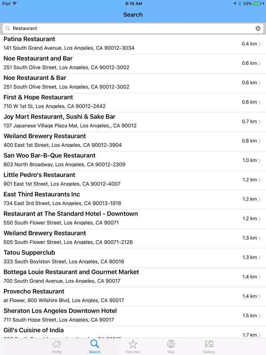 Los Angeles Guide - Totally Offline iPad Screenshots