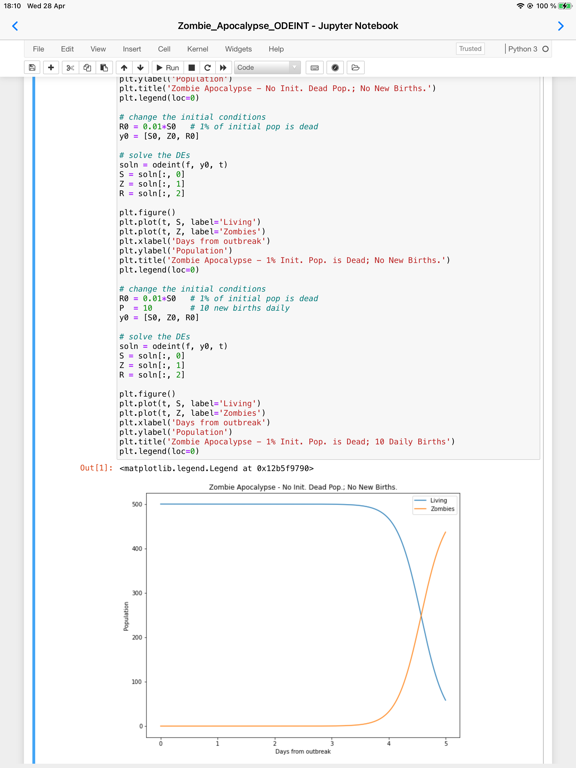 Carnets - Jupyter (with scipy) iPad Screenshots