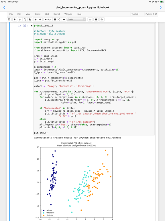 Carnets - Jupyter (with scipy) iPad Screenshots