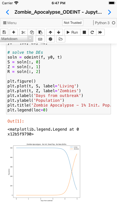 Carnets - Jupyter (with scipy) Screenshots