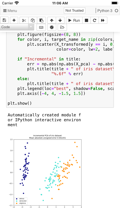 Carnets - Jupyter (with scipy) Screenshots