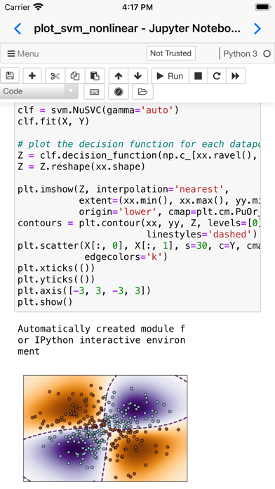 Carnets - Jupyter (with scipy) Screenshots