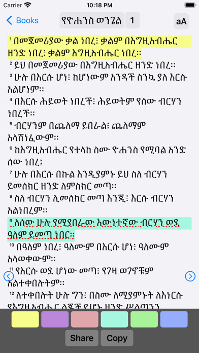 Amharic Bible Screenshots