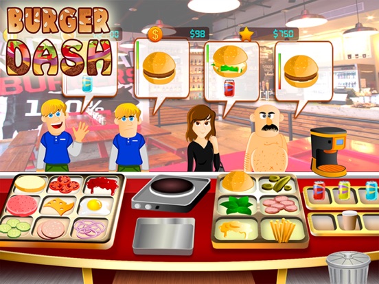 Burger Dash - Top Free Burger Cooking Diner Games iPad  سکرین شاٹس