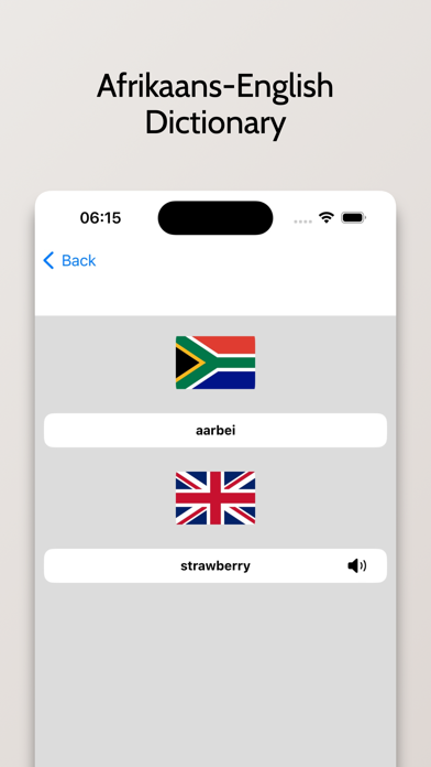 Afrikaans-English Dictionary Screenshots