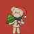 christmas stickers  with bubo