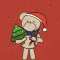christmas stickers with bubo