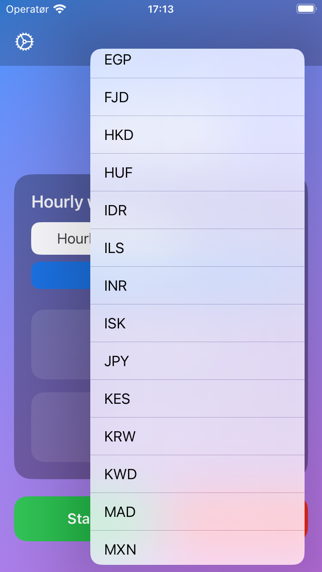 Real Time Earnings Calculator Screenshots