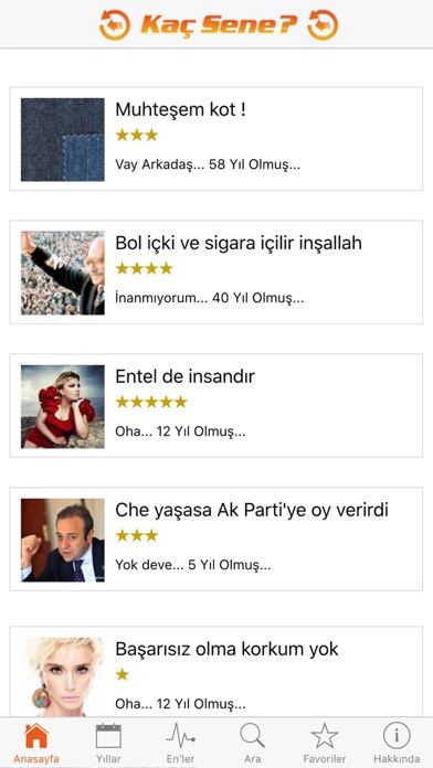 Kaç Sene Oldu? - İlginç Bilgiler - Komik Olaylar Screenshots