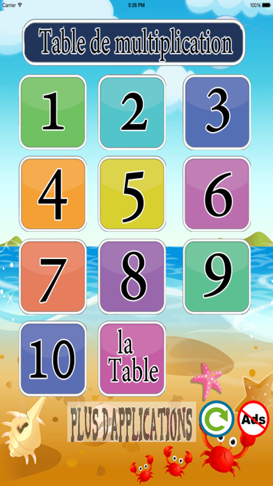 Table de multiplication lite スクリーンショット