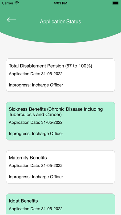 PESSI Benefits Screenshots