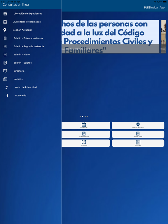 PJESinaloa iPad Screenshots