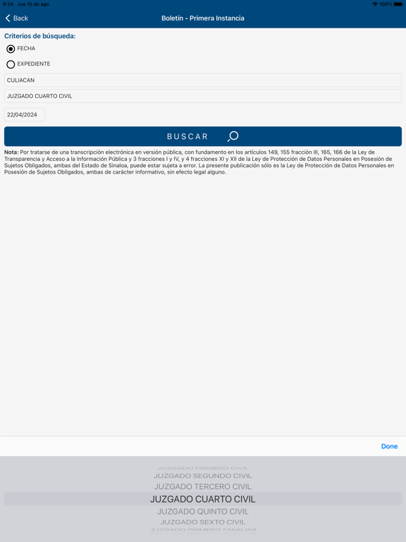 PJESinaloa iPad Screenshots