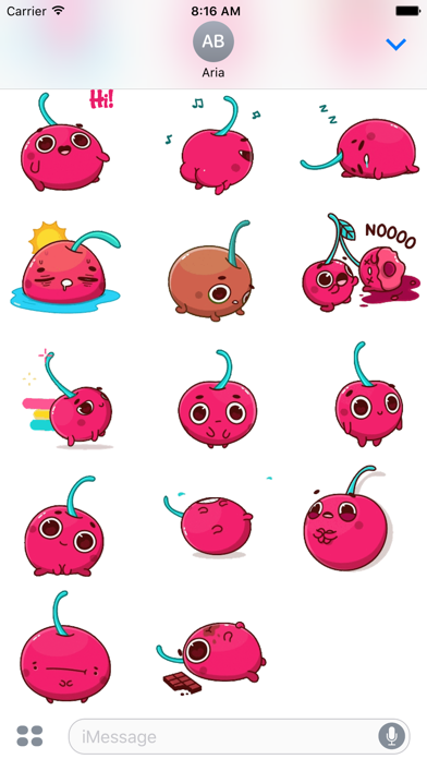 Animated Hot Cherry Sticker Screenshots