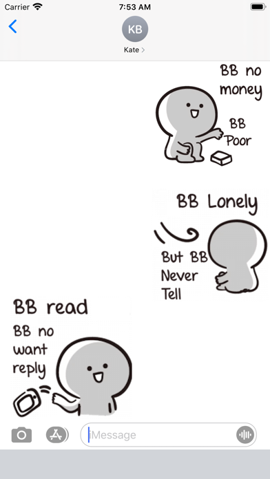 BB Never Tell Sticker Screenshots