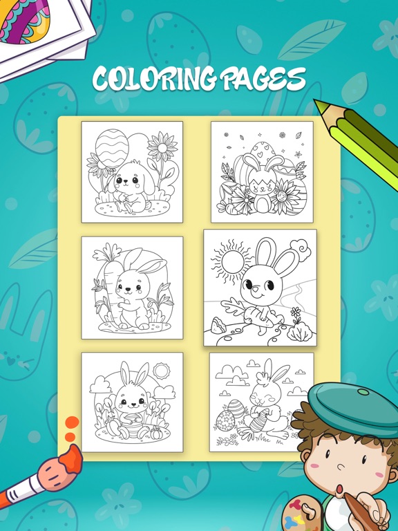 Easter Egg Coloring Book Game iPad Screenshots