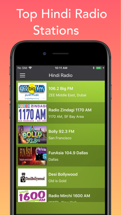 Ảnh chụp màn hình của Hindi Radio - Hindi Songs HD