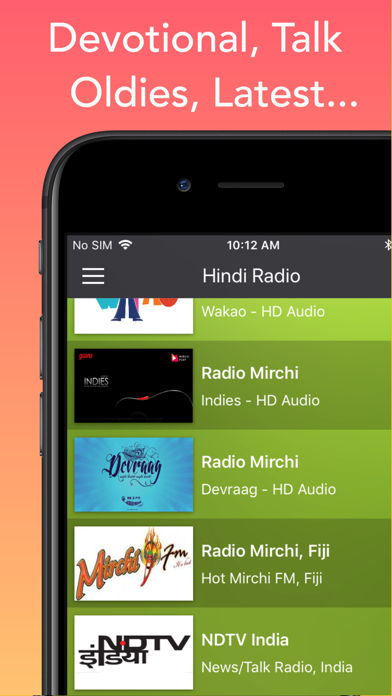 Ảnh chụp màn hình của Hindi Radio - Hindi Songs HD