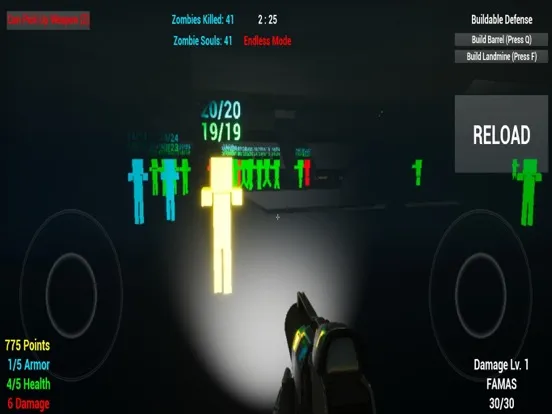 Tangkapan layar Bare Bones Zombie Survival iPad 