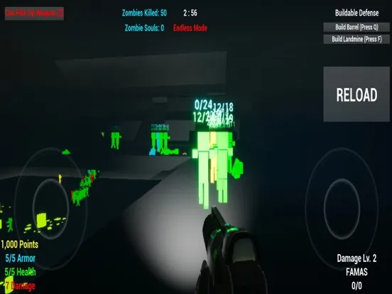 Tangkapan layar Bare Bones Zombie Survival iPad 
