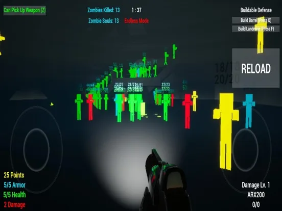 Tangkapan layar Bare Bones Zombie Survival iPad 