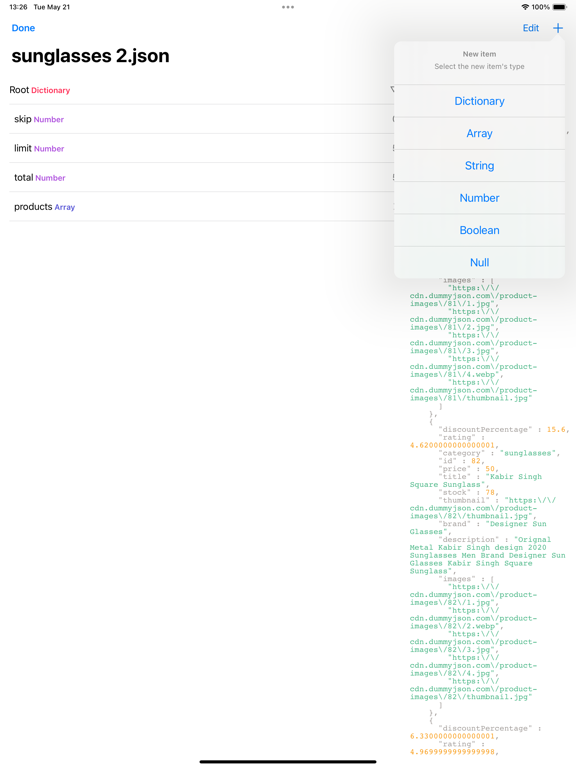 JSONEditor - JSON Viewer iPad Screenshots