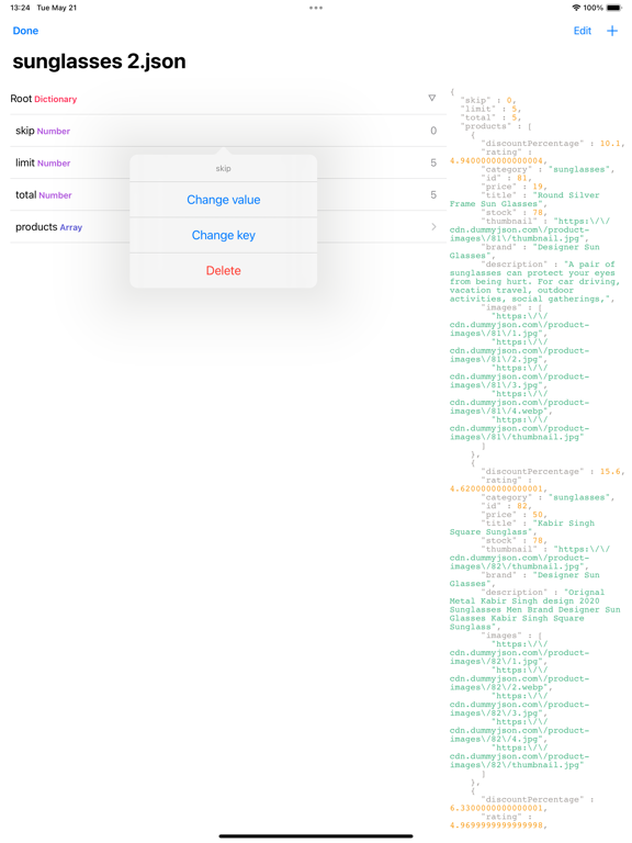 JSONEditor - JSON Viewer iPad Screenshots