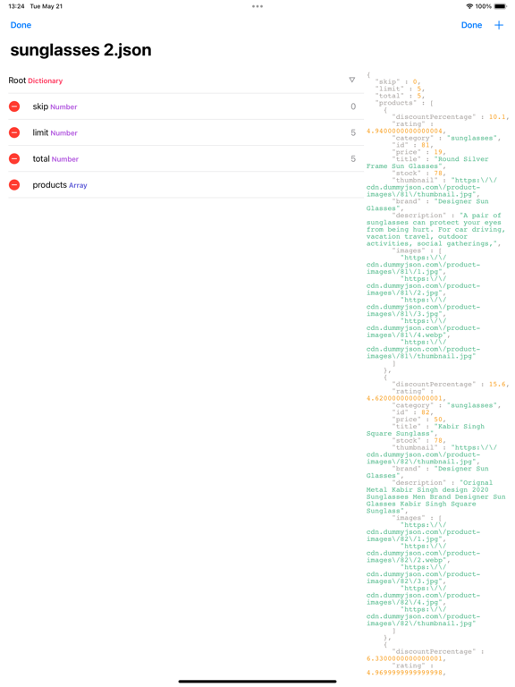 JSONEditor - JSON Viewer iPad Screenshots