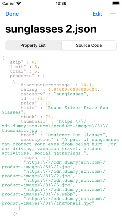 JSONEditor - JSON Viewer Screenshots