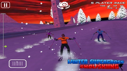 Winter Super Cross SnowSkiing - Free 3D Snow Water Racing Madness Game Screenshots