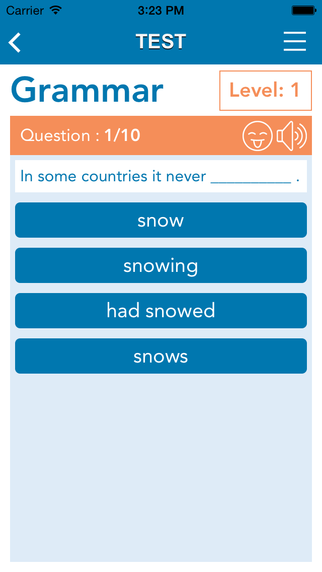 Words Usage Practice Screenshots