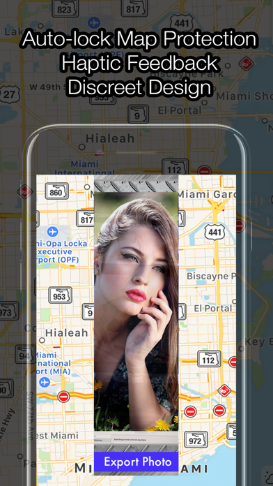 Maps+ Hide Photos inside Maps Using Fingerprint Screenshots