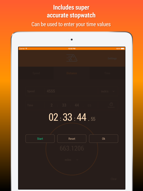 Speed Distance Time Calculator iPad Screenshots
