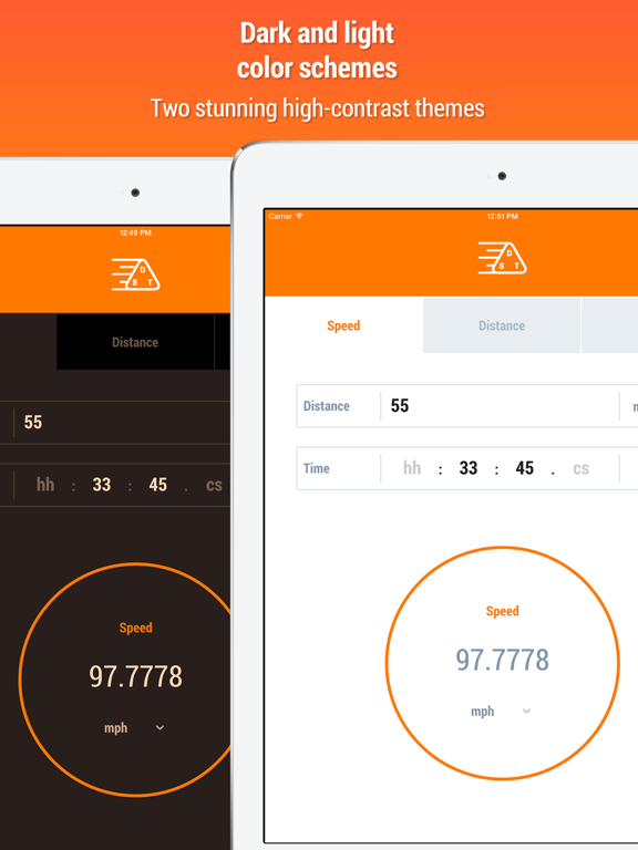 Speed Distance Time Calculator iPad Screenshots