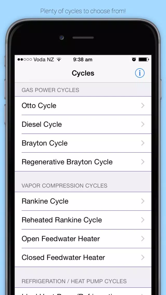 Thermodynamic Cycles Screenshots