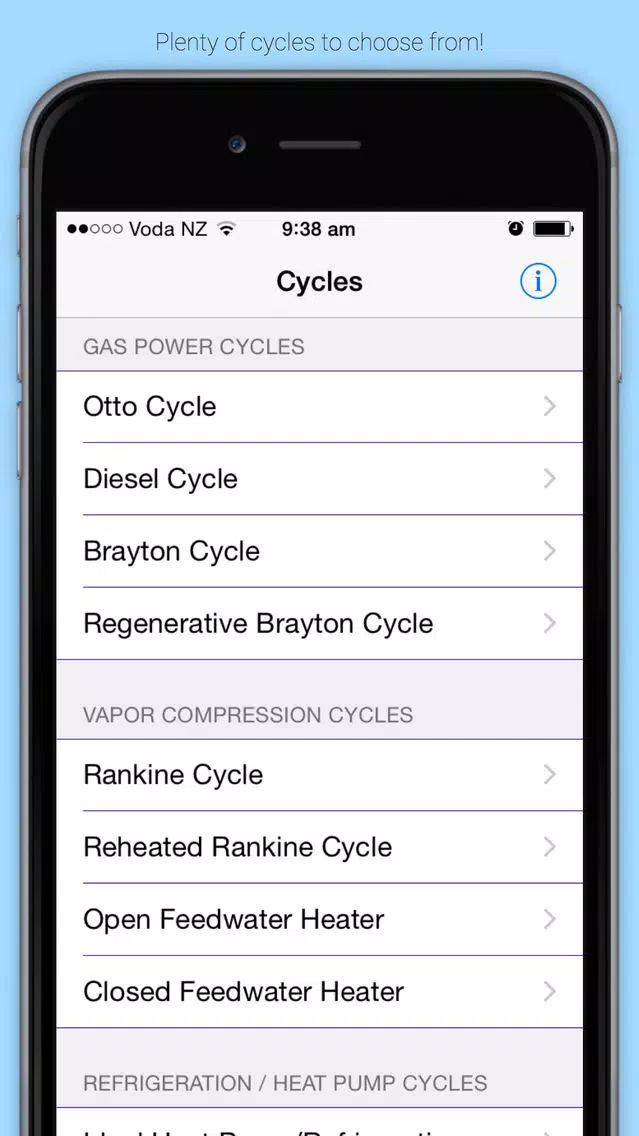 Thermodynamic Cycles Lite Screenshots
