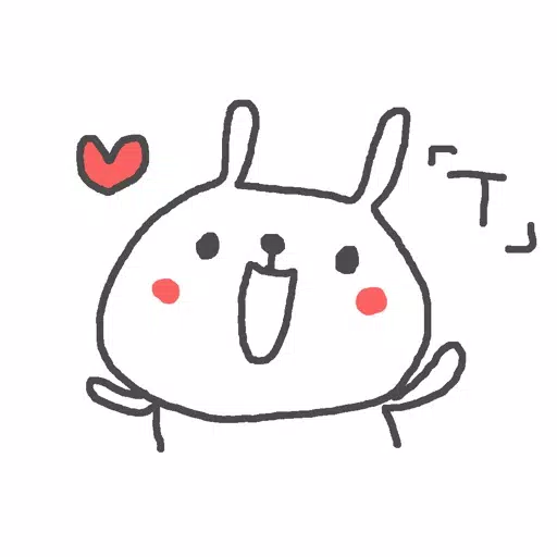 Initial T Cute rabbit Stickers!! Initial T Cute rabbit Stickers!!