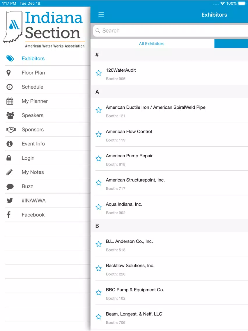 INAWWA 112th Annual Conference iPad Screenshots