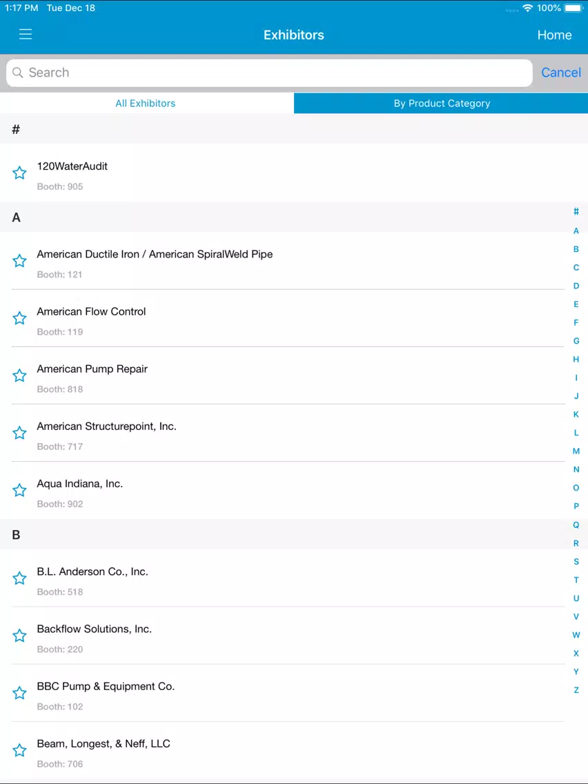INAWWA 112th Annual Conference iPad Screenshots