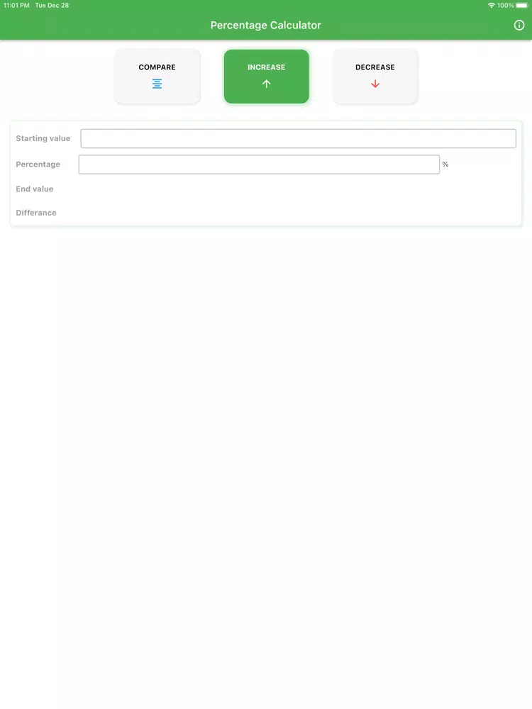 Percentage-Calculator iPad Screenshots
