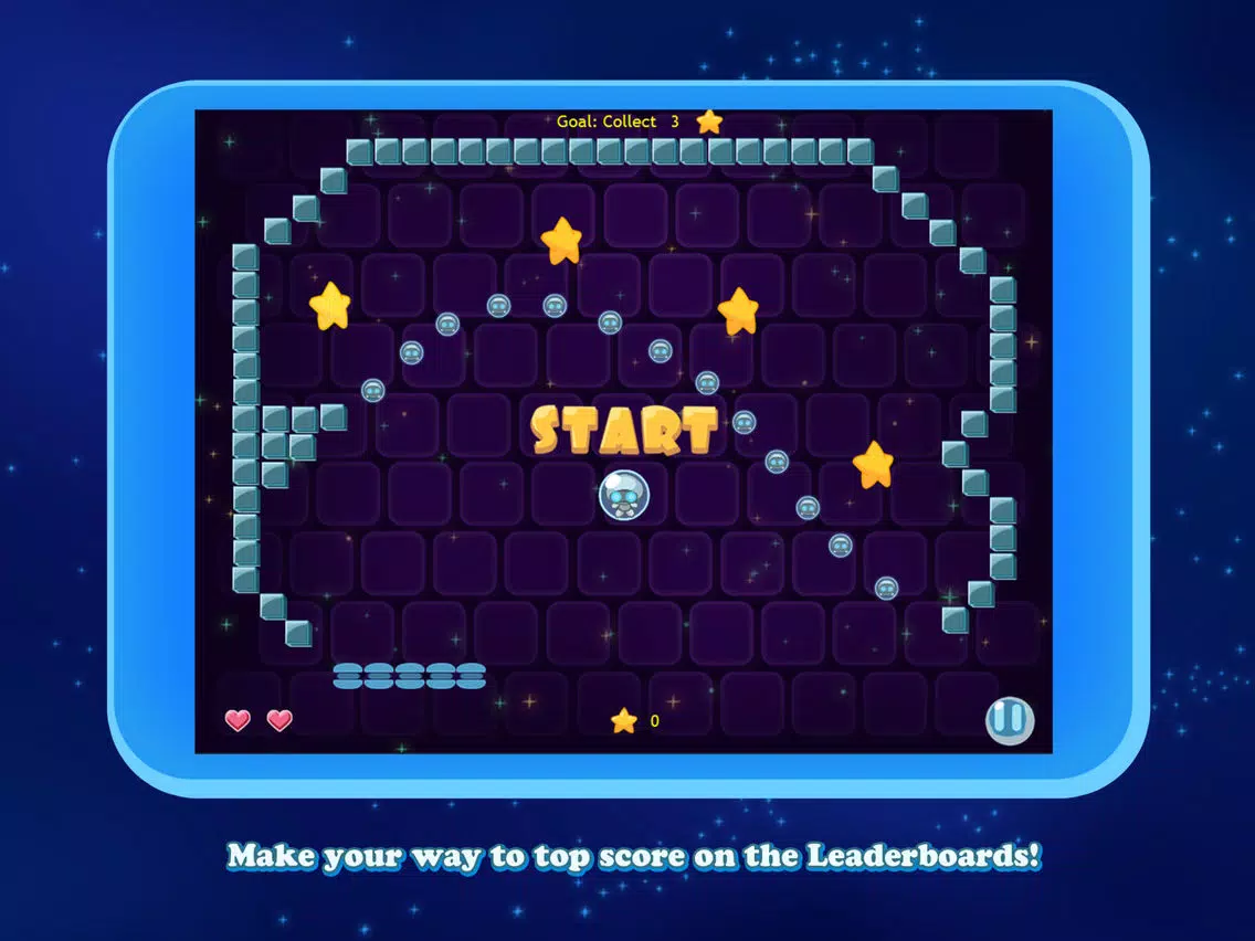 Pico Ball: Robot space adventure bounce action collecting twinkle stars iPad  Screenshots