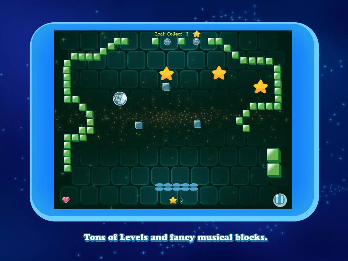 Pico Ball: Robot space adventure bounce action collecting twinkle stars iPad  Screenshots