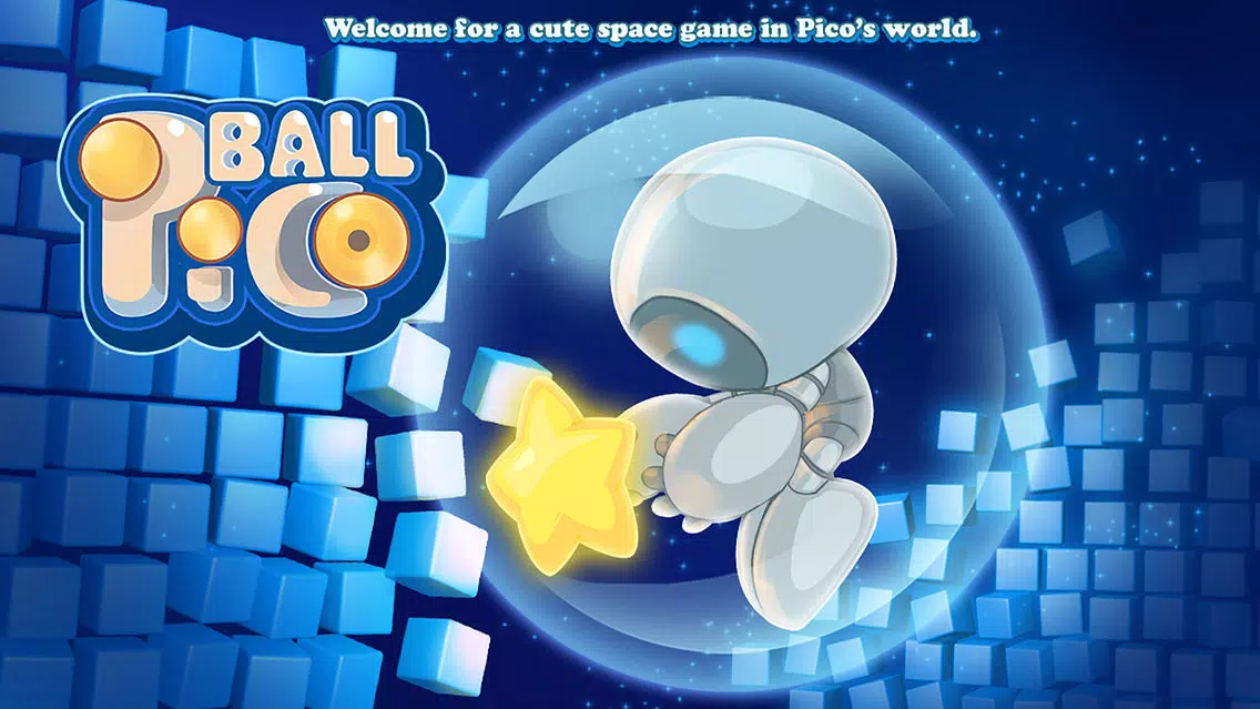 Pico Ball: Robot space adventure bounce action collecting twinkle stars Screenshots