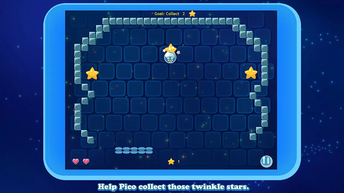 Pico Ball: Robot space adventure bounce action collecting twinkle stars Screenshots